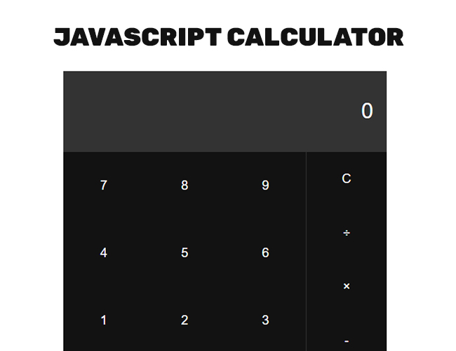 JavaScript Calculator